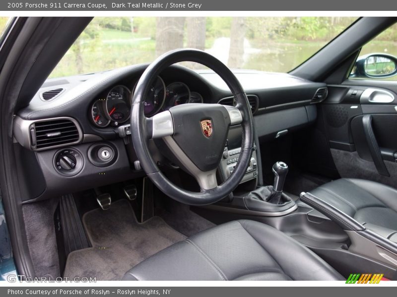 Dark Teal Metallic / Stone Grey 2005 Porsche 911 Carrera Coupe