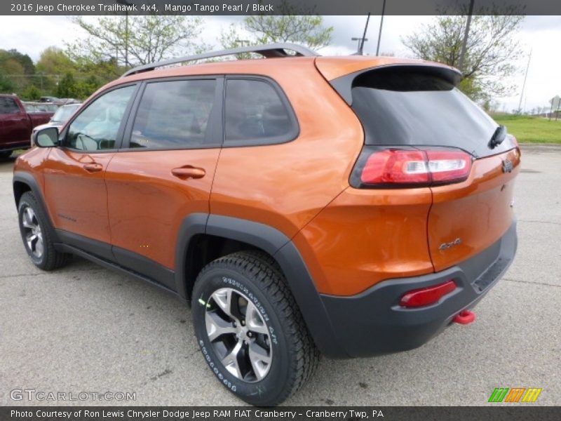 Mango Tango Pearl / Black 2016 Jeep Cherokee Trailhawk 4x4
