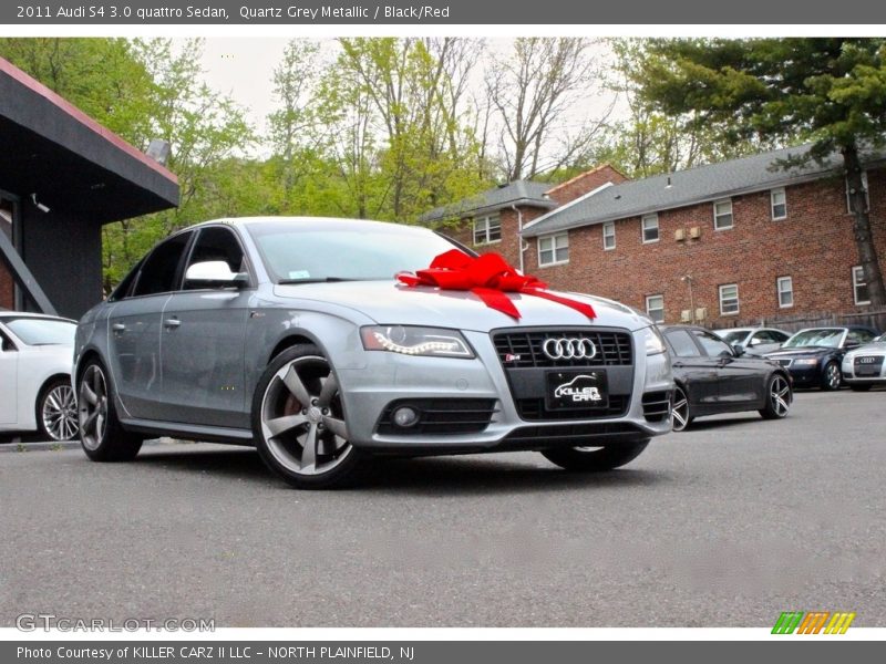 Quartz Grey Metallic / Black/Red 2011 Audi S4 3.0 quattro Sedan