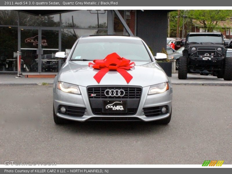 Quartz Grey Metallic / Black/Red 2011 Audi S4 3.0 quattro Sedan