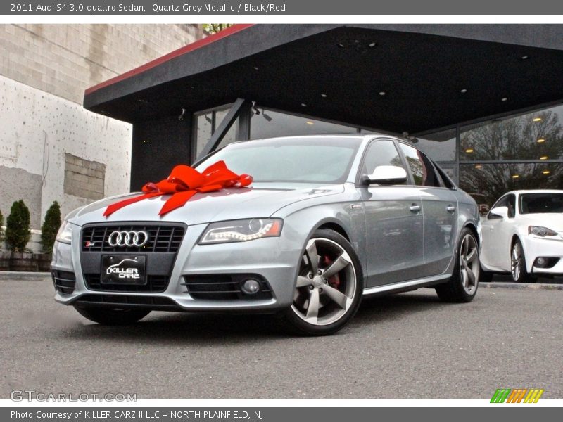 Quartz Grey Metallic / Black/Red 2011 Audi S4 3.0 quattro Sedan