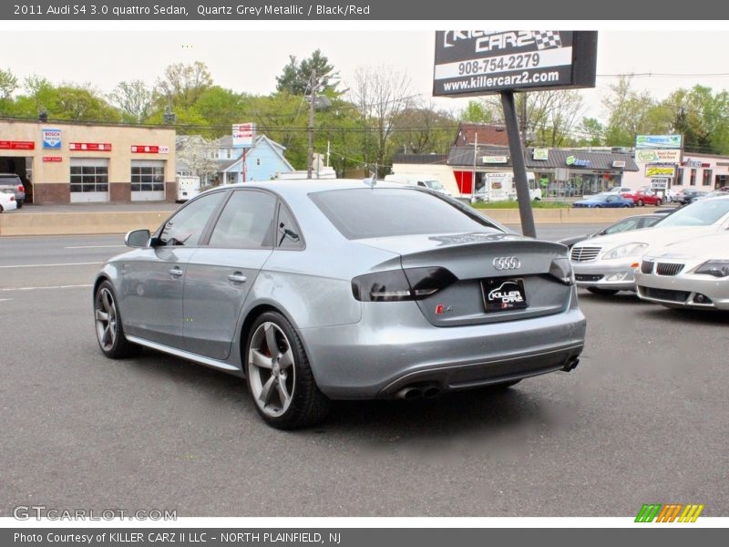 Quartz Grey Metallic / Black/Red 2011 Audi S4 3.0 quattro Sedan