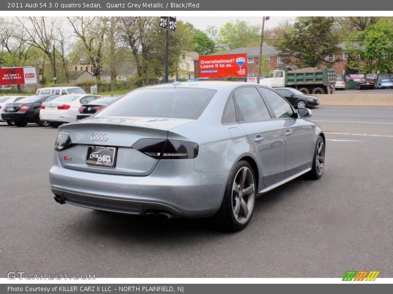 Quartz Grey Metallic / Black/Red 2011 Audi S4 3.0 quattro Sedan