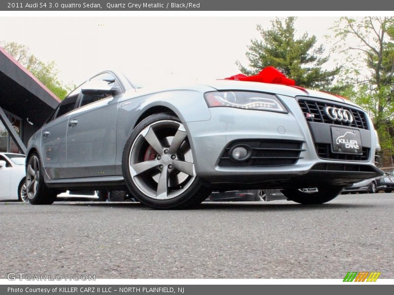 Quartz Grey Metallic / Black/Red 2011 Audi S4 3.0 quattro Sedan