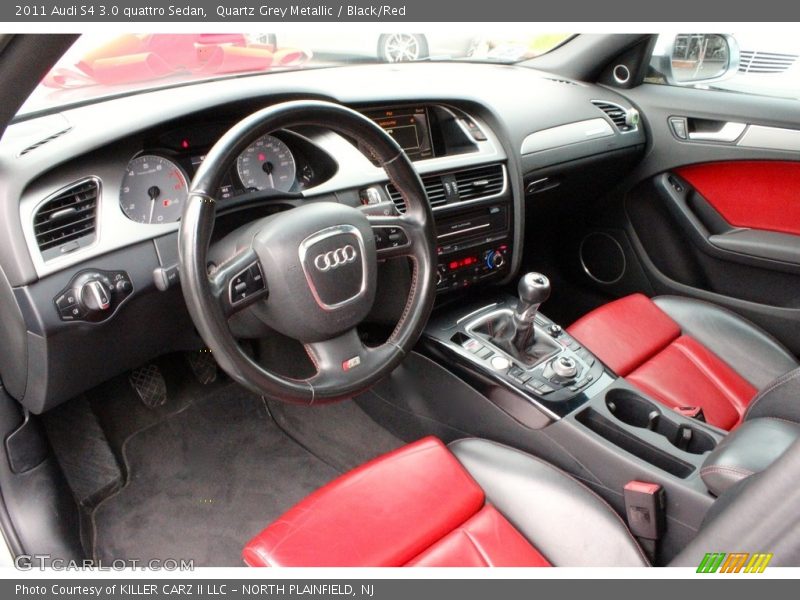 Quartz Grey Metallic / Black/Red 2011 Audi S4 3.0 quattro Sedan