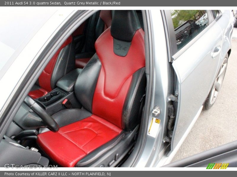 Quartz Grey Metallic / Black/Red 2011 Audi S4 3.0 quattro Sedan