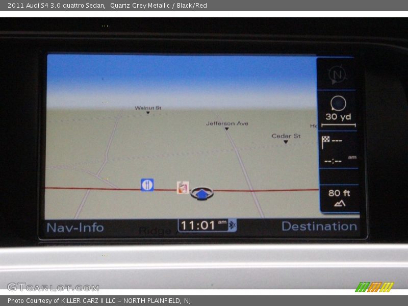 Quartz Grey Metallic / Black/Red 2011 Audi S4 3.0 quattro Sedan