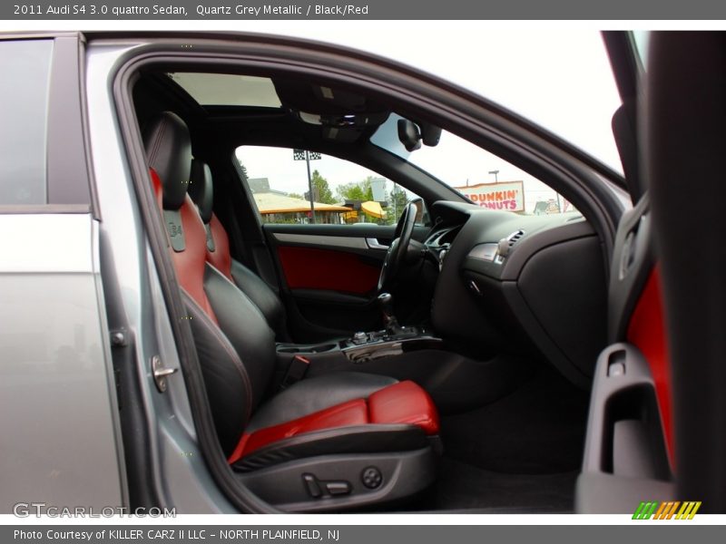 Quartz Grey Metallic / Black/Red 2011 Audi S4 3.0 quattro Sedan