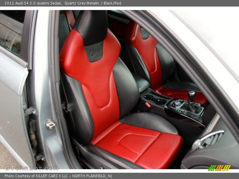Quartz Grey Metallic / Black/Red 2011 Audi S4 3.0 quattro Sedan