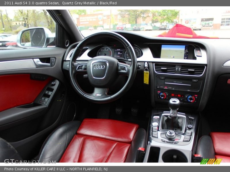 Quartz Grey Metallic / Black/Red 2011 Audi S4 3.0 quattro Sedan