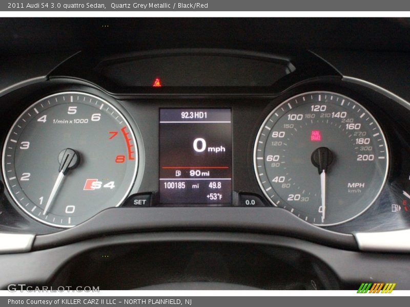 Quartz Grey Metallic / Black/Red 2011 Audi S4 3.0 quattro Sedan