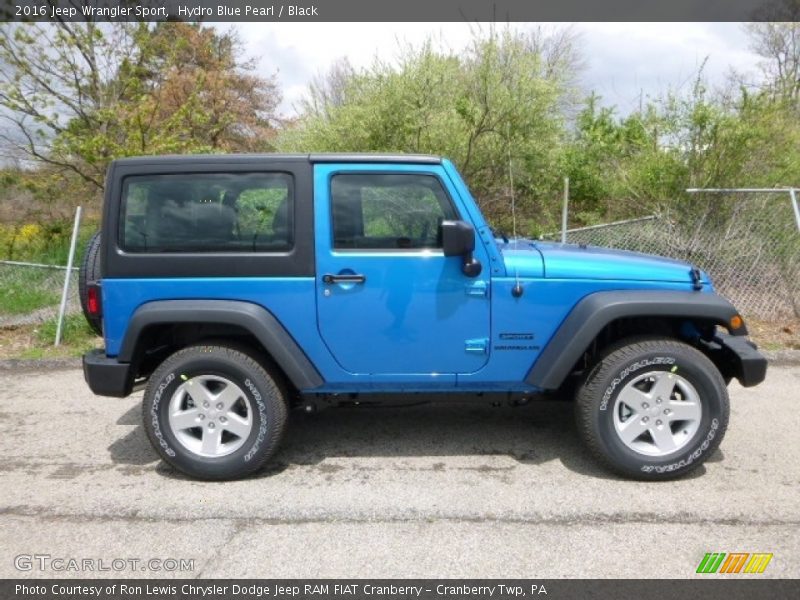 Hydro Blue Pearl / Black 2016 Jeep Wrangler Sport