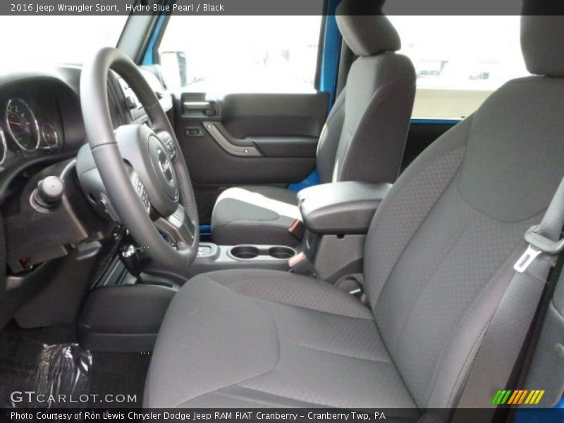Hydro Blue Pearl / Black 2016 Jeep Wrangler Sport