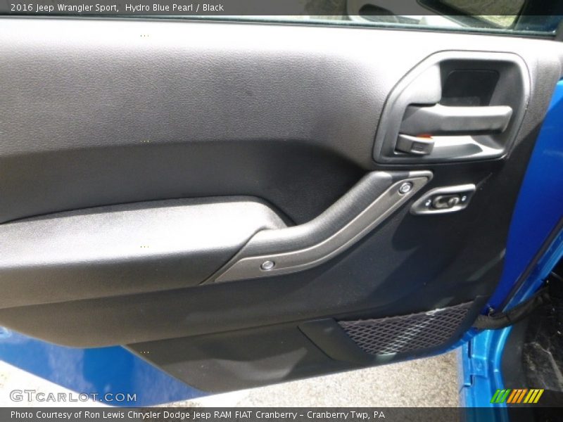 Hydro Blue Pearl / Black 2016 Jeep Wrangler Sport