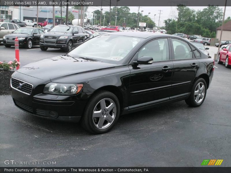 Black / Dark Beige/Quartz 2006 Volvo S40 T5 AWD