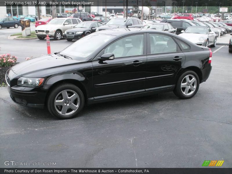 Black / Dark Beige/Quartz 2006 Volvo S40 T5 AWD