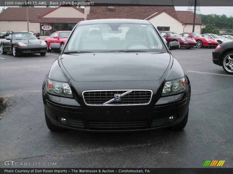 Black / Dark Beige/Quartz 2006 Volvo S40 T5 AWD