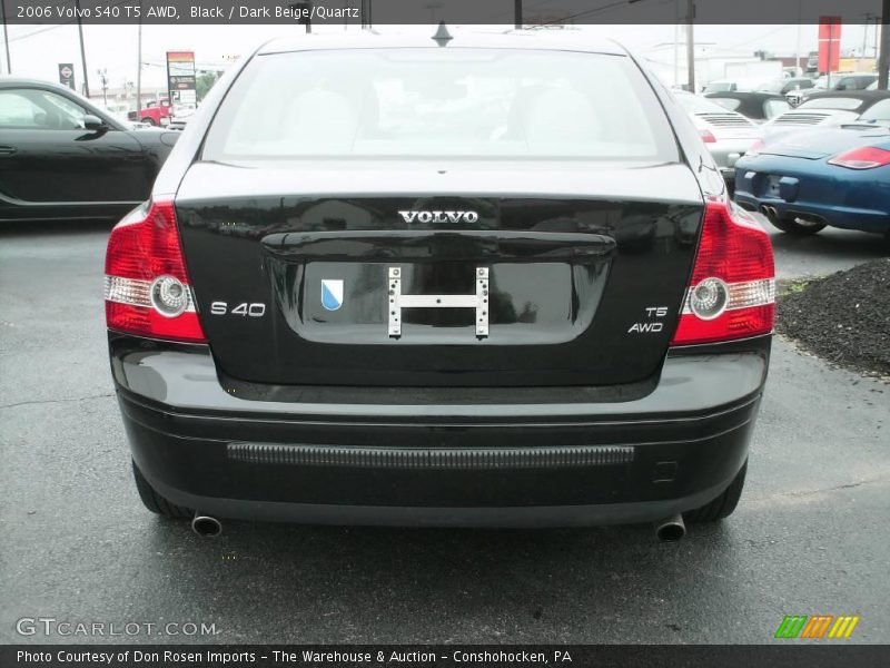 Black / Dark Beige/Quartz 2006 Volvo S40 T5 AWD