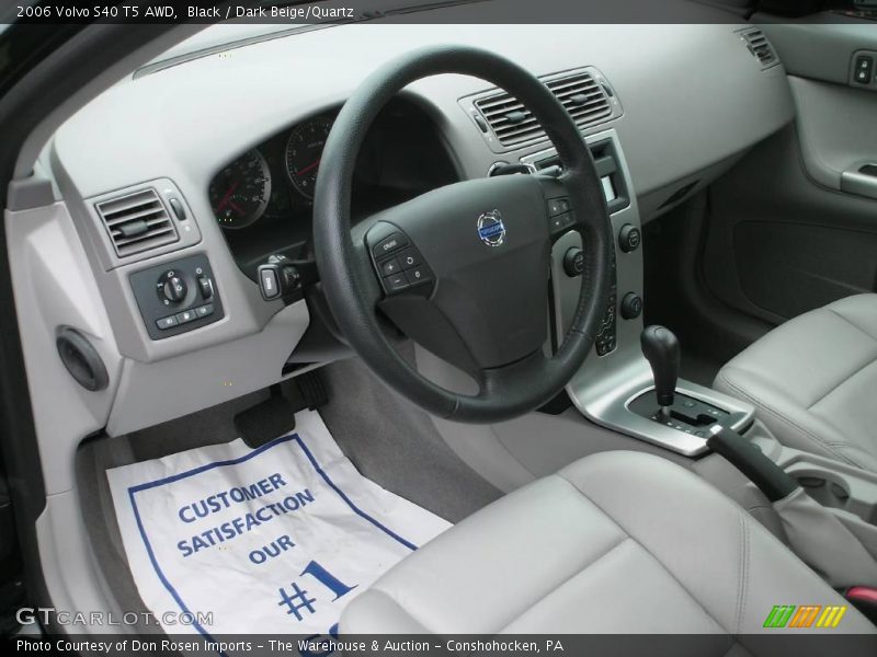 Black / Dark Beige/Quartz 2006 Volvo S40 T5 AWD