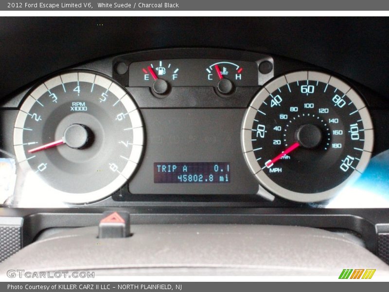 White Suede / Charcoal Black 2012 Ford Escape Limited V6