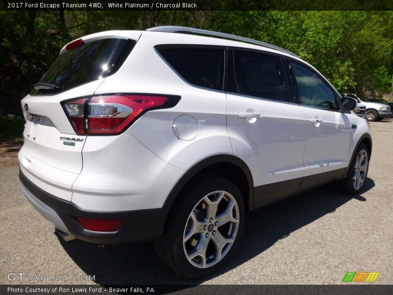 White Platinum / Charcoal Black 2017 Ford Escape Titanium 4WD