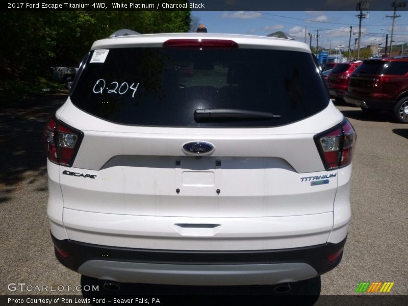 White Platinum / Charcoal Black 2017 Ford Escape Titanium 4WD