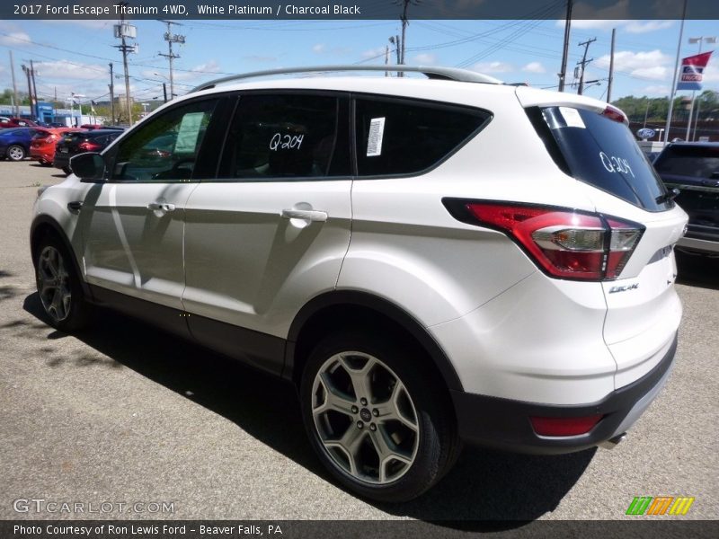 White Platinum / Charcoal Black 2017 Ford Escape Titanium 4WD