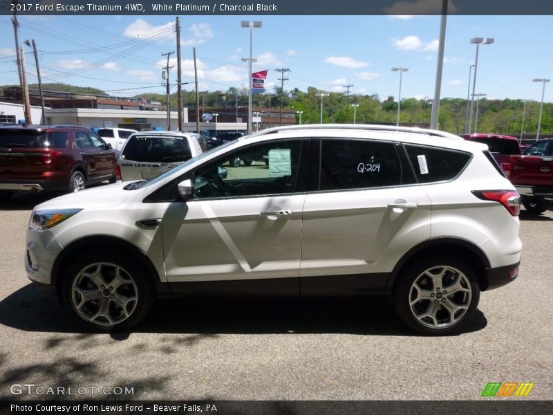 White Platinum / Charcoal Black 2017 Ford Escape Titanium 4WD