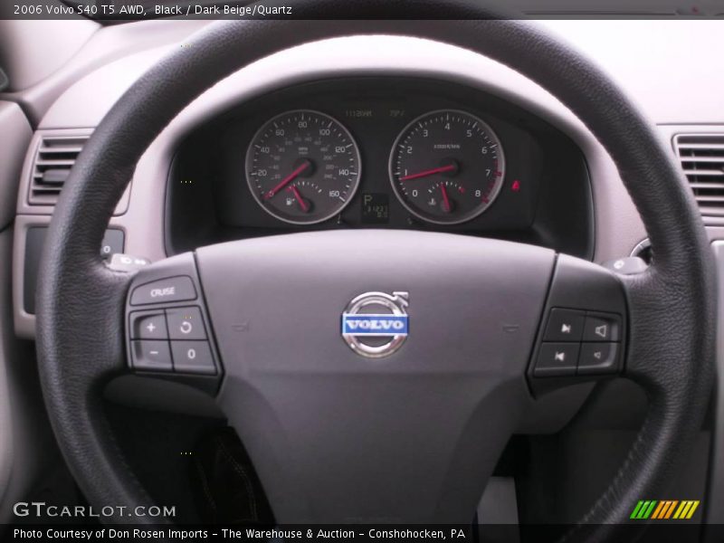 Black / Dark Beige/Quartz 2006 Volvo S40 T5 AWD