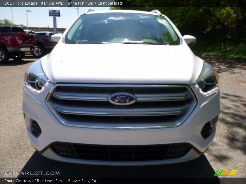 White Platinum / Charcoal Black 2017 Ford Escape Titanium 4WD