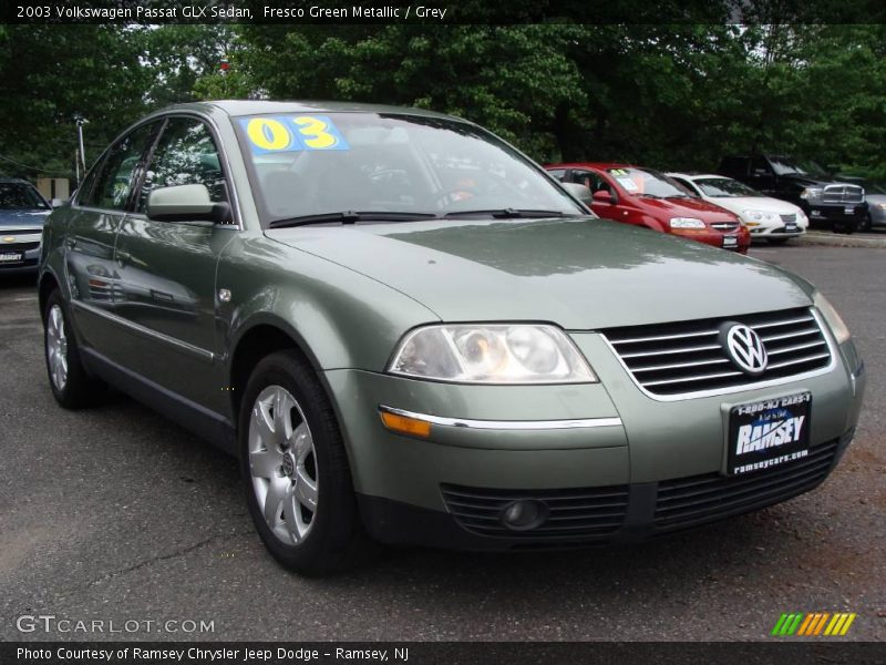 Fresco Green Metallic / Grey 2003 Volkswagen Passat GLX Sedan