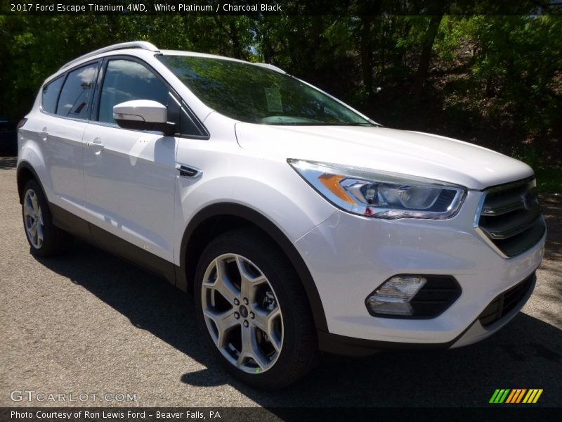 White Platinum / Charcoal Black 2017 Ford Escape Titanium 4WD