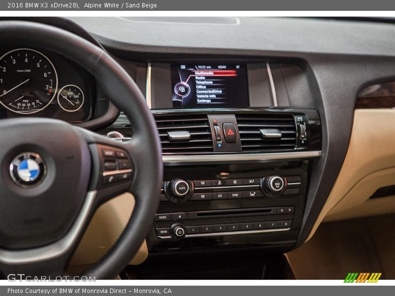 Alpine White / Sand Beige 2016 BMW X3 xDrive28i