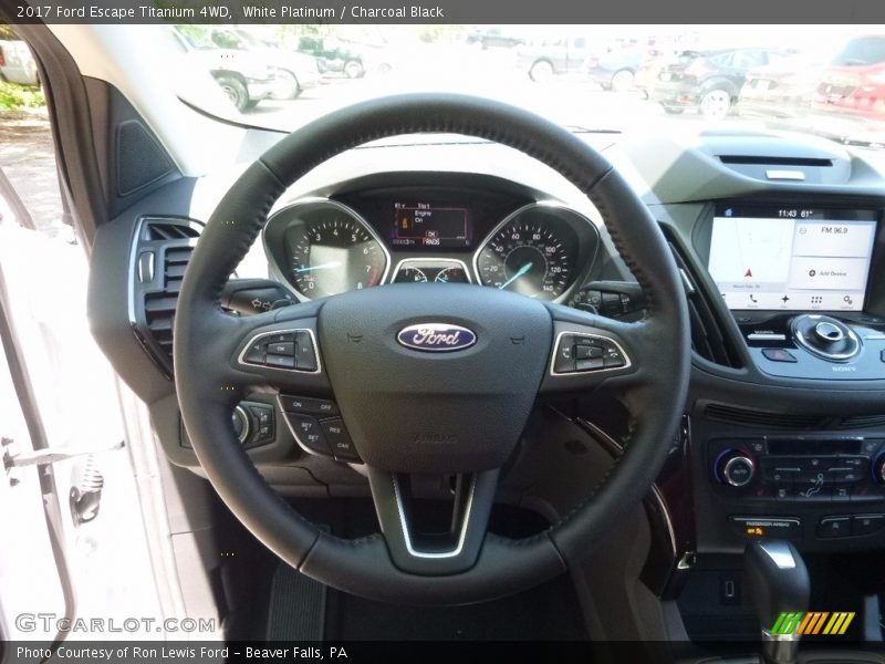 White Platinum / Charcoal Black 2017 Ford Escape Titanium 4WD