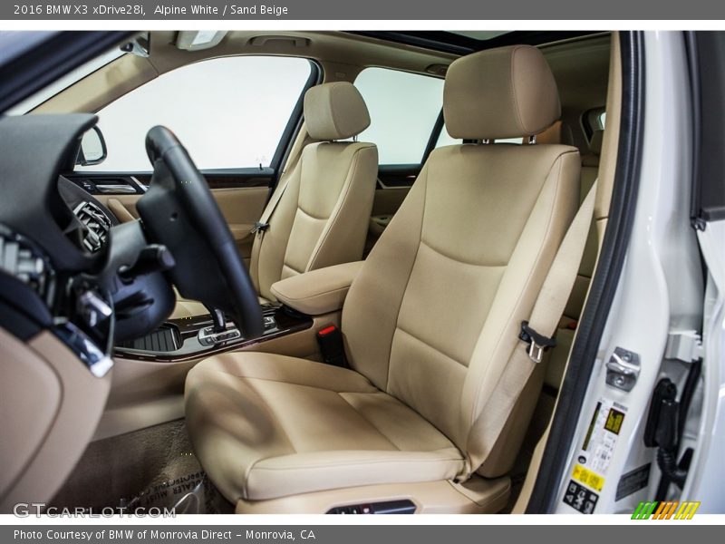 Alpine White / Sand Beige 2016 BMW X3 xDrive28i