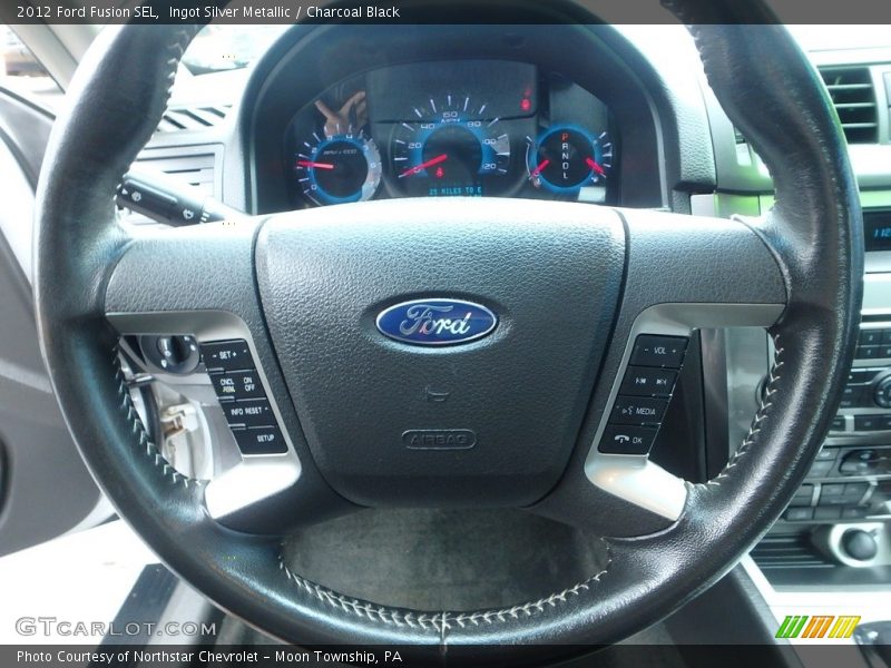 Ingot Silver Metallic / Charcoal Black 2012 Ford Fusion SEL