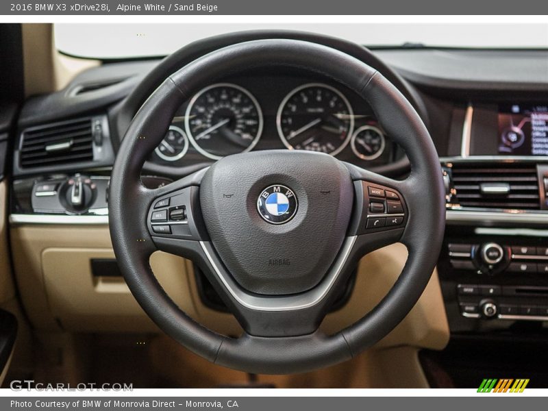 Alpine White / Sand Beige 2016 BMW X3 xDrive28i