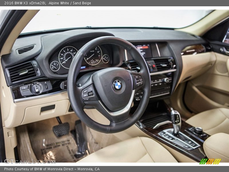 Alpine White / Sand Beige 2016 BMW X3 xDrive28i