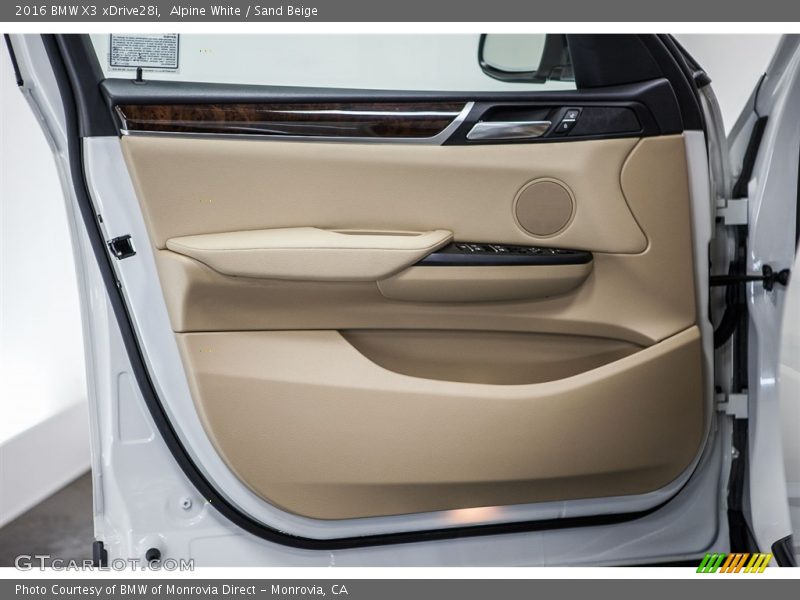 Alpine White / Sand Beige 2016 BMW X3 xDrive28i