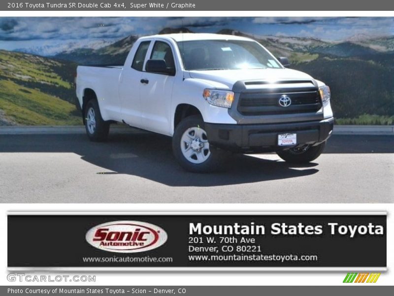 Super White / Graphite 2016 Toyota Tundra SR Double Cab 4x4