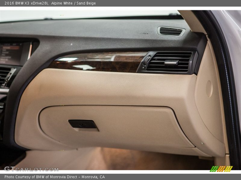 Alpine White / Sand Beige 2016 BMW X3 xDrive28i