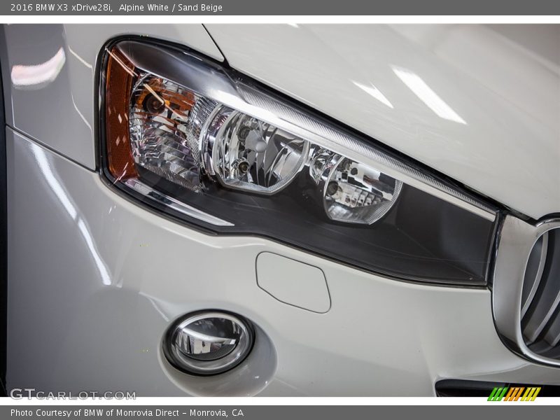 Alpine White / Sand Beige 2016 BMW X3 xDrive28i