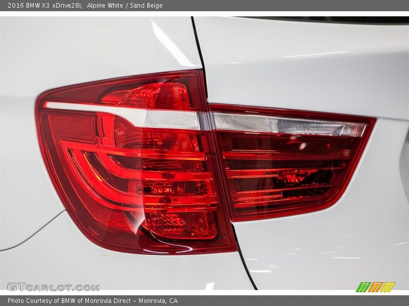 Alpine White / Sand Beige 2016 BMW X3 xDrive28i