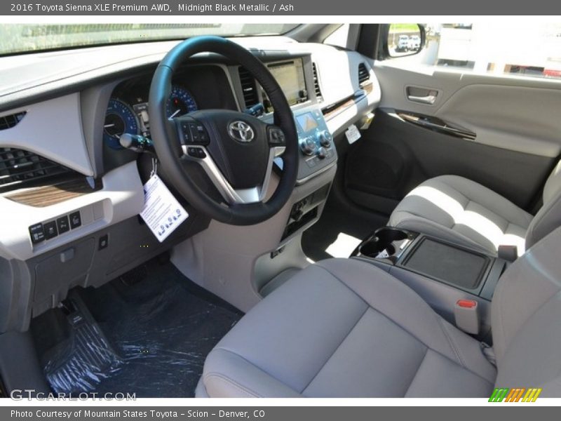 Midnight Black Metallic / Ash 2016 Toyota Sienna XLE Premium AWD