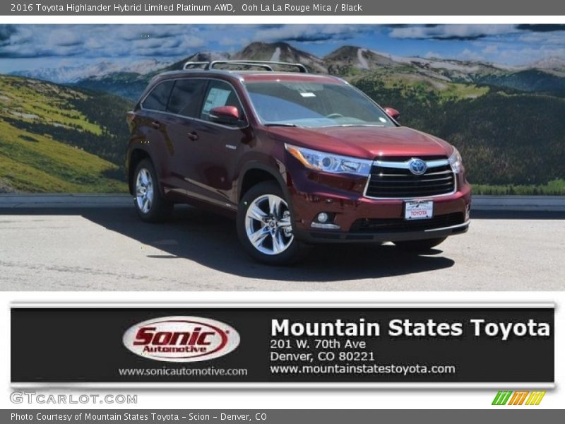 Ooh La La Rouge Mica / Black 2016 Toyota Highlander Hybrid Limited Platinum AWD