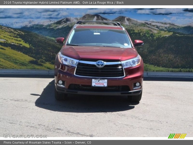 Ooh La La Rouge Mica / Black 2016 Toyota Highlander Hybrid Limited Platinum AWD