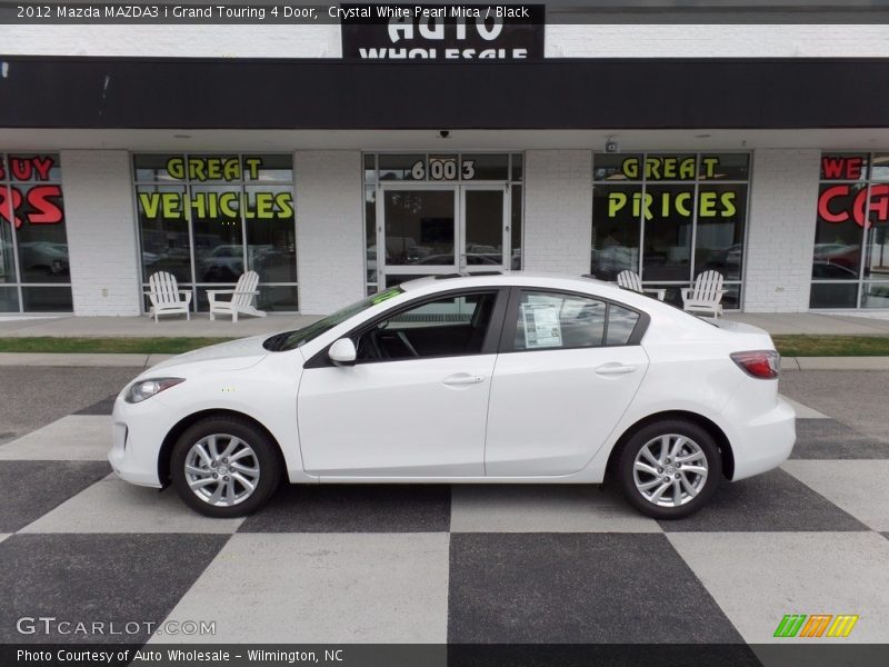 Crystal White Pearl Mica / Black 2012 Mazda MAZDA3 i Grand Touring 4 Door