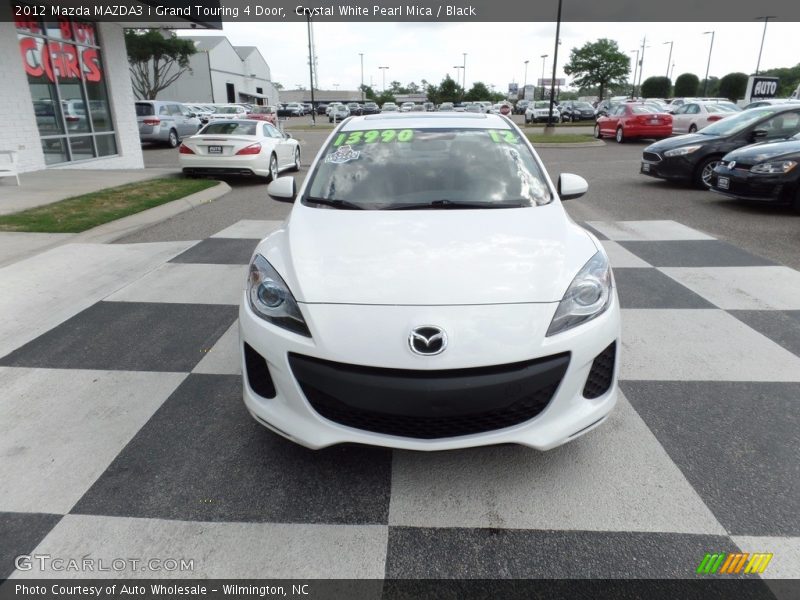 Crystal White Pearl Mica / Black 2012 Mazda MAZDA3 i Grand Touring 4 Door