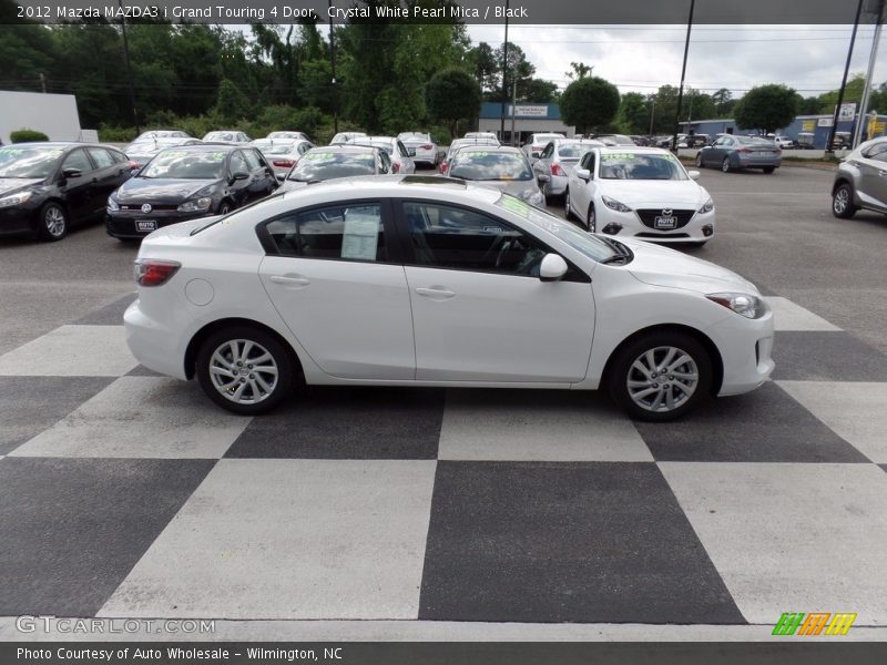 Crystal White Pearl Mica / Black 2012 Mazda MAZDA3 i Grand Touring 4 Door