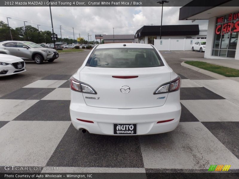 Crystal White Pearl Mica / Black 2012 Mazda MAZDA3 i Grand Touring 4 Door
